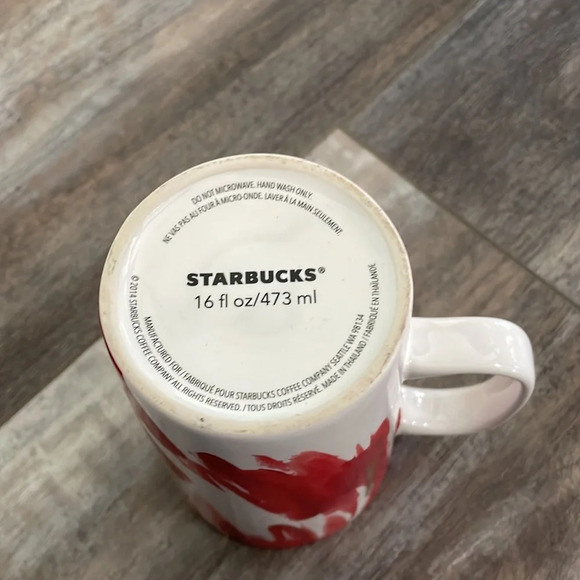 Starbucks Coffee Ceramic Mug Cup 2014 Gold Circle - Picture 4 of 5